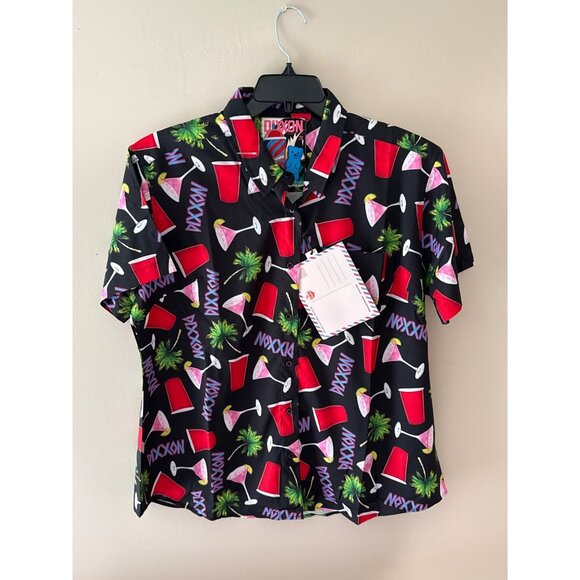 DIXXON Tops - Dixxon Flannel Company Dancun Party Shirt Size Womens 2X Red Cup Palm Trees